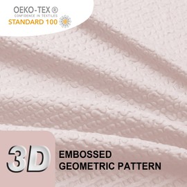 OVZME Berry Pink Shower Curtain, Embossed Textured Fabric Shower Curtain for Bathroom - Soft Cloth & Hotel Spa Luxury, Water Repellent, Machine Washable Long Shower Curtain, 72X78, Pink