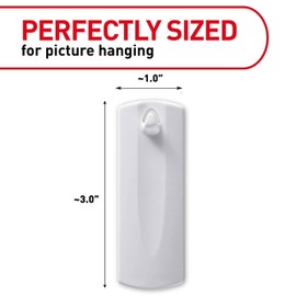 Command Sawtooth Picture Hangers, Damage Free Hanging Frame Hangers, No Tools Wall Hooks for Hanging Sawtooth Frames in Living Spaces, 8 White Picture Frame Hangers and 16 Command Strips