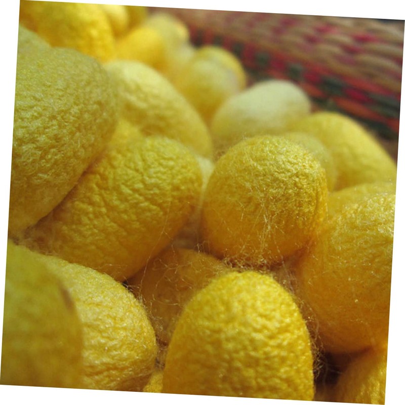 Baluue 50Pcs Natural Silk Ball for Deep Facial Cleansing Exfoliating