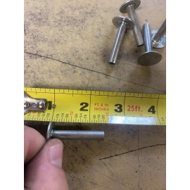 Unbranded 1/4 X 1 3/8” Steel Semi Tubular Rivet, 3/4” OD Head (25 Pack)