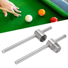 Risegun Snooker Stick Tip Shaper, Stainless Steel Billiard Tip Trimmer and Shaper, Pool Cue Tip Shaper, Snooker Cue Tip Compressor, for 9mm-14mm Snooker and Pool Cue Tips, 5.7x2.0x0.9in
