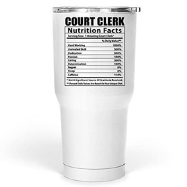 Lovesout Funny Court Clerk Nutritional Facts Gifts Tumbler 30 Oz Christmas 2025 Gifts