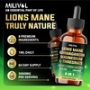 MILIVOL 8in1 Lions Mane Liquid Drops with Ashwagandha Root, Magnesium