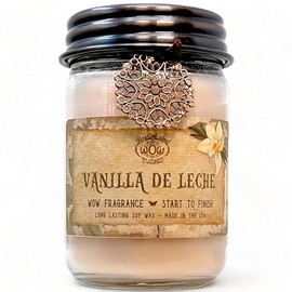 Scented Candle for Home by Way Out West Candles - Long Lasting Home Fragrance or Essential Oils - Small Candles Gifts for Women - Natural Soy Candles - Made in USA - Vanilla de Leche