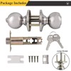 Probrico 4 Pack Keyed Alike Entry Door knobs in Brushed