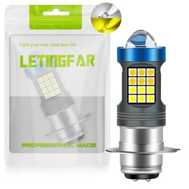 P15D 25-1 LED Headlight for Motorcycles, White, Yellow, 2 Colors, Hi/Lo Switching, Ultra Diffused Lens, 3030 Element Chip, 4-Surface Luminous, PH7 LED, Compatible with Vehicle Inspections, 12V-24V