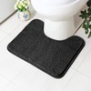 AUAUY Non-Slip Toilet Mat, U-Washable Toilet Rug with Cut-Out, Soft