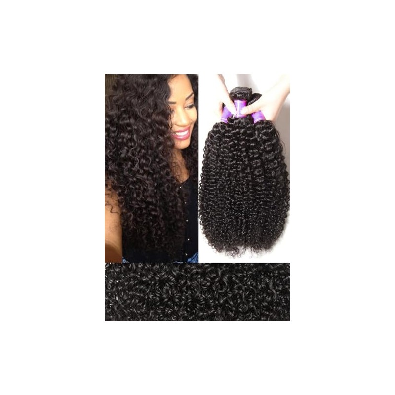 Extensiones de cabello humano rizado de Malasia, 1 paquete de