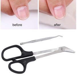 Toenail Scissors with Long Range, Scissors with Long Handle, Stainless Steel Toenail Scissors, Ergonomic Unique Design, Toenail Clippers with Nail Picker for Adults and Elderly People