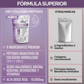 Colágeno Hidrolizado con Biotina y Ácido Hialurónico 500g | Fórmula para Piel, Cabello y Uñas | 50 Porciones