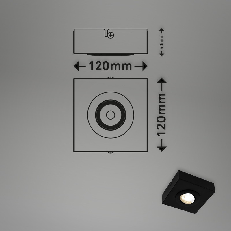 BRILONER LED Ceiling Light with Adjustable Light Colour, LED Ceiling