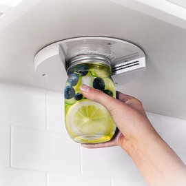 EZ Off - Under Cabinet Jar Opener for Seniors, Easy Grip - White