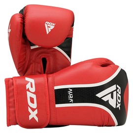 RDX Aura Plus T-17 Boxing Gloves, Red and Black, Training Gloves (Red, 10 Oz)