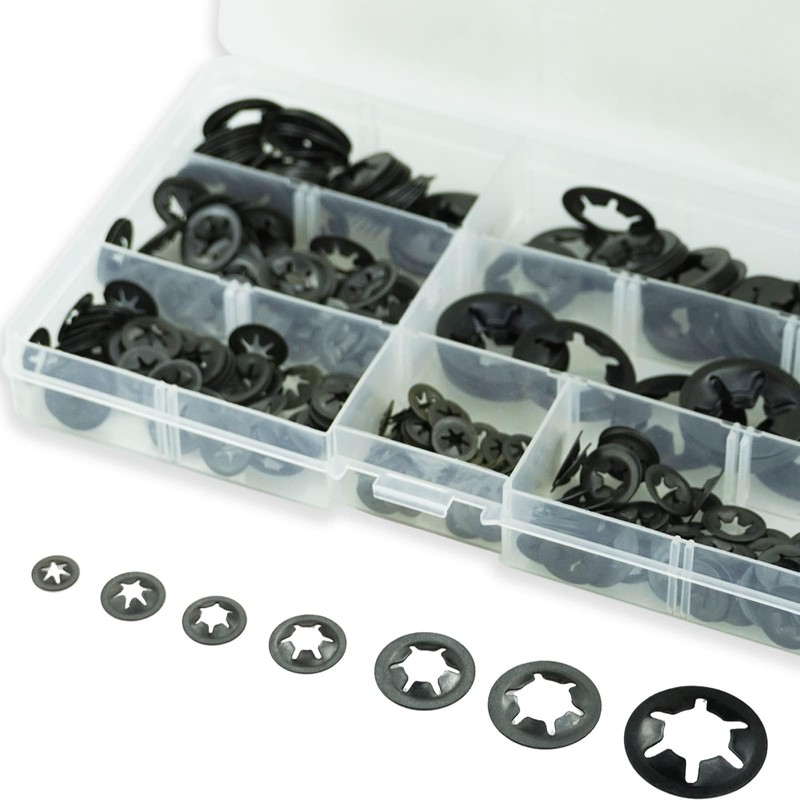 340 Pcs Starlock Washers, Internal Tooth Lock Washer, Quick Speed