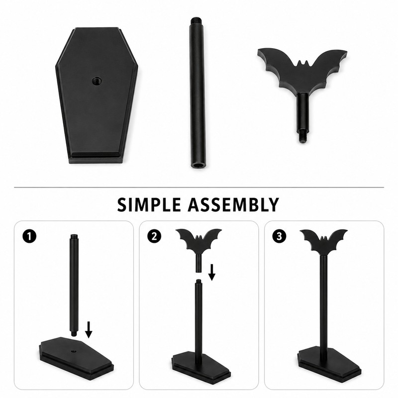 Bat Paper Towel Holder for Countertop Use - Gothic Wood