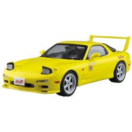 Aoshima Bunka Kyozai I-05 Pre-Painted Model Series, Initials D, Keisuke Takahashi, FD3S RX-7, Volume 1, 1/24 Scale, Painted Plastic Model, Yellow