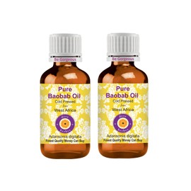 Deve Herbes Pure Baobab Oil (Adansonia digitata) Cold Pressed 100ml X 2 (6.76 oz)