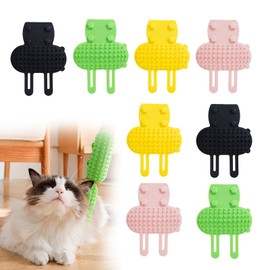 SKTMH 8 Pcs Cat Self Groomer Cat Self Cleaning Brush Cat Grooming Brush Corner Massage Tool for Kitten Pet Tickling Artifact Cat Grooming Shedding Brush Cat Face Scratchers Pet Shedding Glove