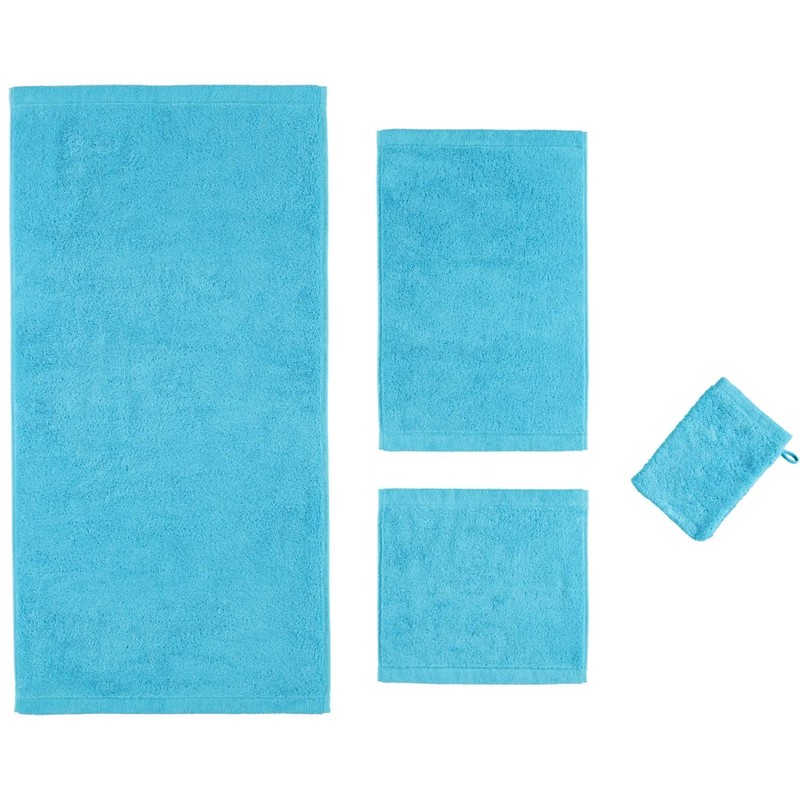 Cawö Bath towel, plain blue size 70x140 cm