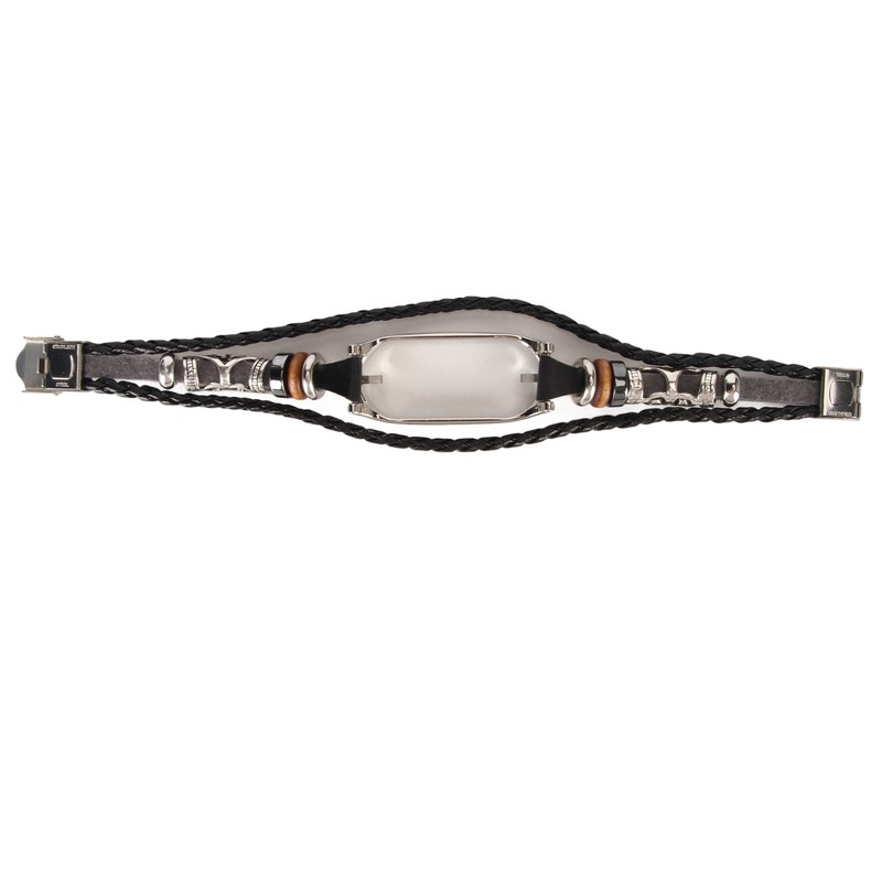 Leather Strap for Xiaomi 7 NFC Bracelet Metal Buckle Ethnic