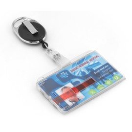 BE-HOLD BE-HOLD Ausweishülle Hartplastik für 1 bis 2 Karten und Ausweis JoJo mit reißfester Schnur, Karabiner und Gürtelclip zur Befestigung