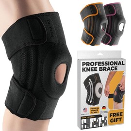 DR. BRACE ELITE Knee Brace with Side Stabilizers and Patella Gel Pads - Maximum Support for Men and Women - Color: Pluto, Size: X-Large