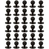 Round Buttons for Chef's Jackets, Pack of 15, Black, 19