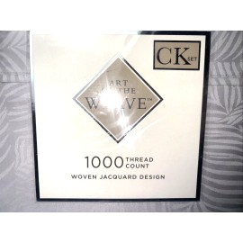 Art of the Weave 1000 TC Cotton Blend Sheet Set Feathers/Leaf Cal-King Grey $200