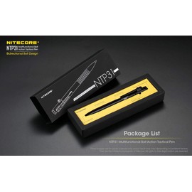 Nitecore NTP31 Aluminum Multifunctional Bolt Action Design Tactical Pen