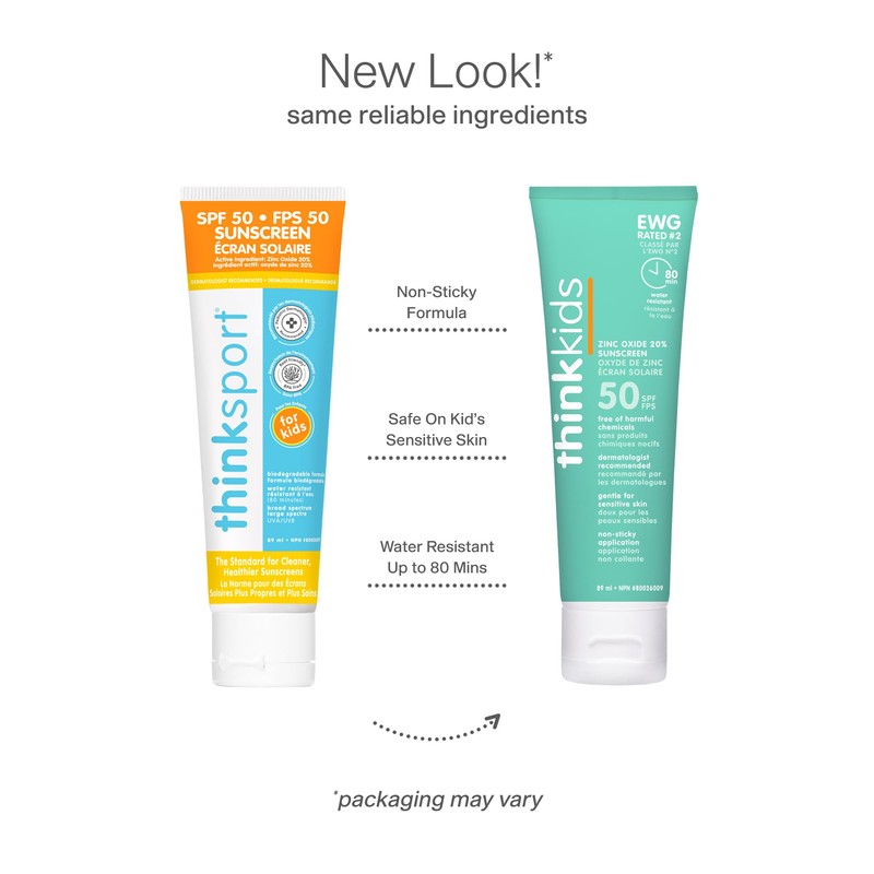 Thinksport Kids Safe Sunscreen SPF 50+ (3 ounce) (2 pack)