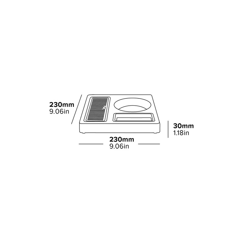 Corby Aintree Compact Welcome Tray Only in Black