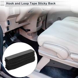 RATCHROLL 10 Pcs Universal Hook and Loop Tape Adhesive Back Double Sided Sticky-Back Home Office Phone Mount Adhesive Tape 0.79" x 3.94" Black