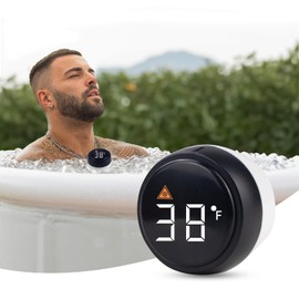 Cold Plunge Thermometer, Multifunction Floating Pool Waterproof Thermometer for Ice Bath, IP67, Accessories for Ice Bath & Cold Plunge