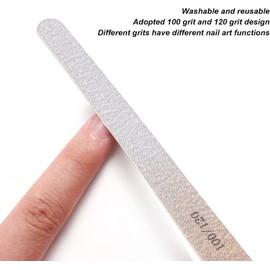 Limas de Uñas, 20 Piezas de Lima de Uñas de Grano 100 Y 120, Tablas de Esmeril, Juego de Limas de Uñas de Doble Cara para Uñas Acrílicas Y Naturales, Herramientas de Manicura