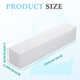 Landical UHMW Tapping Block Rectangular Ultra High Molecular Weight Polyethylene Solid Plastic Blocks for Machining Engineering Flooring Home DIY Projects(12" x 2.4" x 2.4", 2 Pcs)