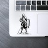 Medium 100mm 'Knight Standing ' Transparent/Clear Sticker Decal for Windows/Cars/Walls