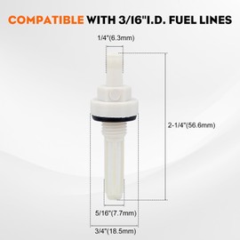 HIPA GX340 Gas Tank Joint Fuel Filter for Honda GX200 GX120 GX160 GX240 GX270 GX340 GX390 Engine Replace 16955-ZE1-000 Pack of 3