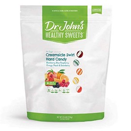 Dr. John’s Sugar Free Candy, Healthy Hard Candy with Zero Sugar, Low Calorie Snacks, Keto Friendly, Vegan, Gluten Free, Creamsicle Swirl, 252 Count, 2.5 LB