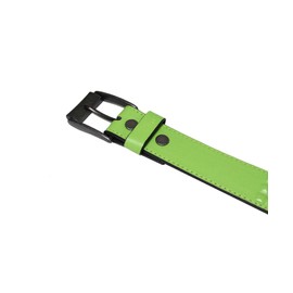 Lowlife Cover Up Leather Belt in Neon Green