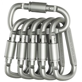 High-strength carabiner silver ultra-small camping tarp mountaineering stainless steel biner 9ea
