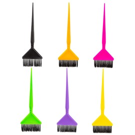 Beavorty 6pcs Hair Dye Brush for Easy Hair Coloring Orange Black Purple Yellow Pink Green for Home and Salon Use