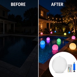 Solar Floating Pool Light for Outdoor Décor – 16-Color Waterproof LED Ball Lamp for Pools, Gardens & Parties