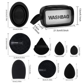 MAANGE 37 Pcs Makeup Brush Set Premium Synthetic Make Up Brushes Foundation Eye Shadow Powder Concealers Brushes Set for Beginners & Professional Makeup Tool Set (Black)