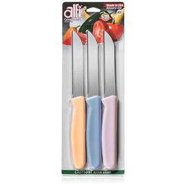 Alfi All-Purpose Knives Aerospace Precision Pointed Tip - Home And Kitchen Supplies - Serrated Steak Knives Set | Made in USA (Loquat, Myrtille, Lavendar)