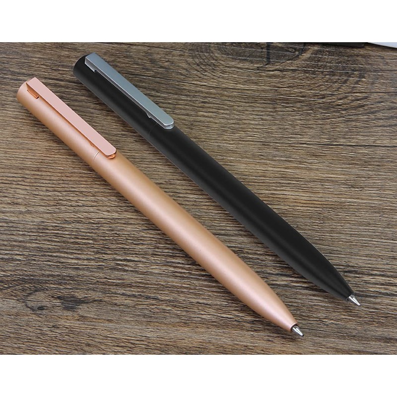 Gullor Simple Style Metal Retractable Ballpoint Pen, Medium Point Black