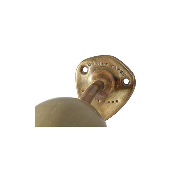 French Brass Soap Holder with Olive Oil Soap, Nature, Marius