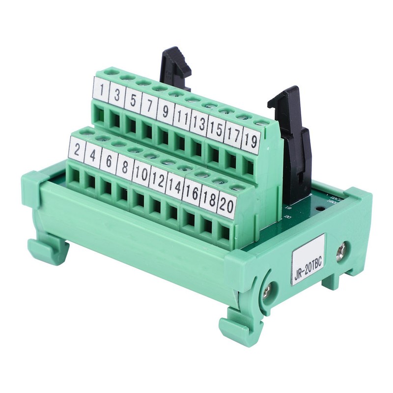 Terminal Block Connector PLC Module IDC-20P 35mm DIN Rail Wiring