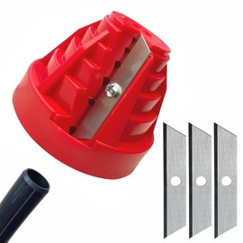 SmartProduct Plastic Pipe Chamfer Tool - Pipe Deburring Tool for 20, 25, 32, 40, 50 and 63 mm Plastic Pipes - High Performance Pipe Cutter - PE Pipe Sharpener and 3 Replacement Blades