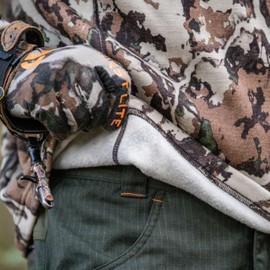 First Lite Men's Furnace Quarter Zip - Merino Wool Fleece Camo Hunting Long Sleeve, Insulated Midlayer, Hunting Gear For Men, Conifer, XX-Large