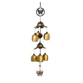 Imagine Mart Wind Chimes for Home Balcony Garden Positive Energy, Home Decor Hanging Long Brass Bells Gifts for Loved Ones 6 Bells with 2 Layer